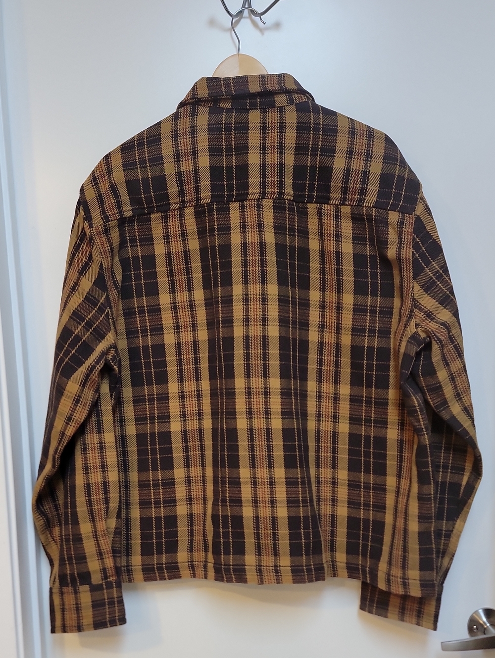 Bespoke Post| Line Of Trade |Men's Brown Plaid Workshirt Jacket - Picture 10 of 12